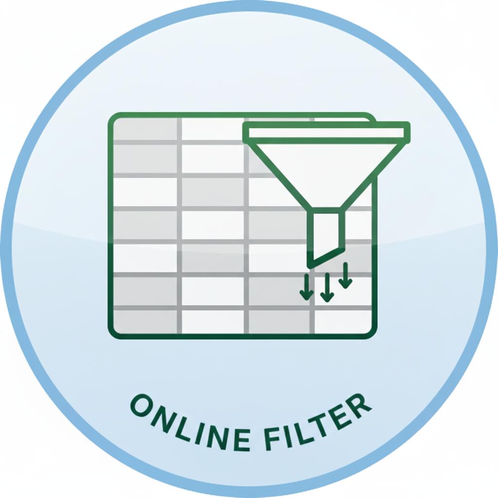 Excel Online Filter Tool Interface